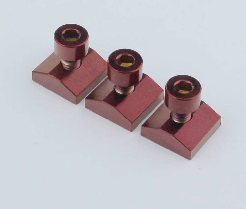 1 Set Titanium Guitar Nut Clamps, Fine Tuning Screws in Red For Floyd Rose