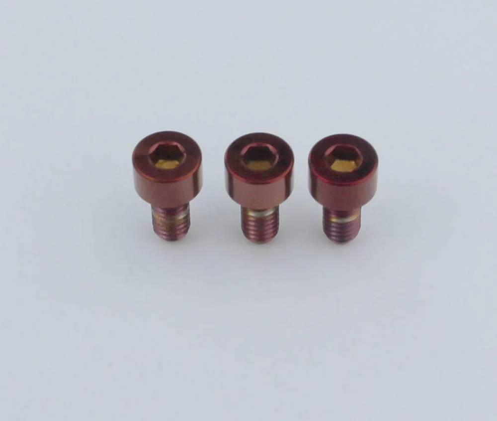 1 Set Titanium Guitar Nut Clamps, Fine Tuning Screws in Red For Floyd Rose