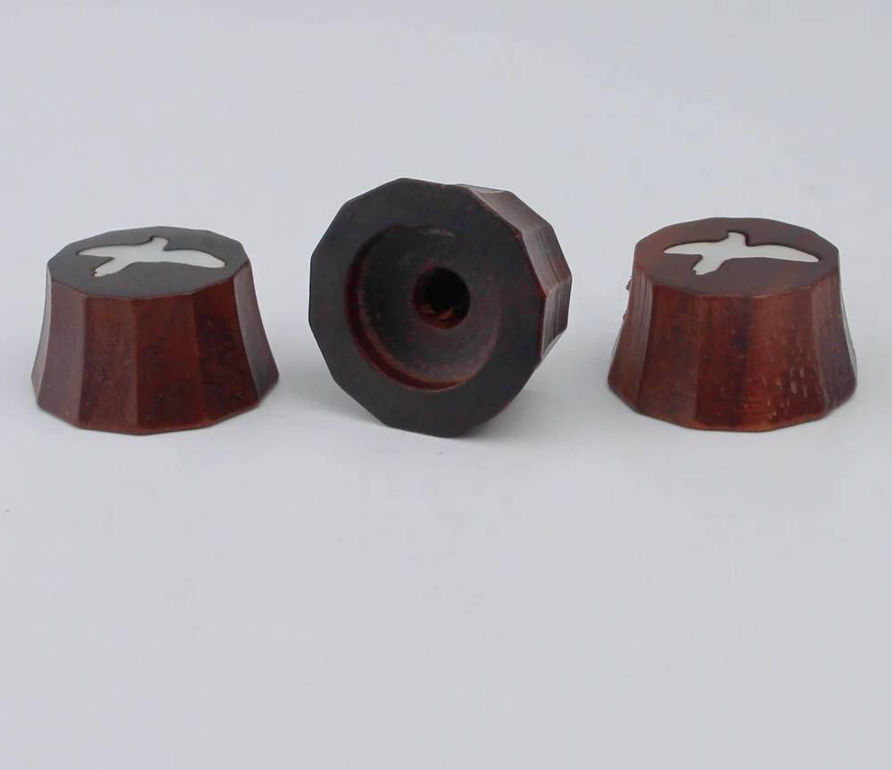 Guitar Red Sandalwood/Ebony Potentiometer Knob Surface Bird Top For PRS,Ibanez,Fender,Schecter,Peavey