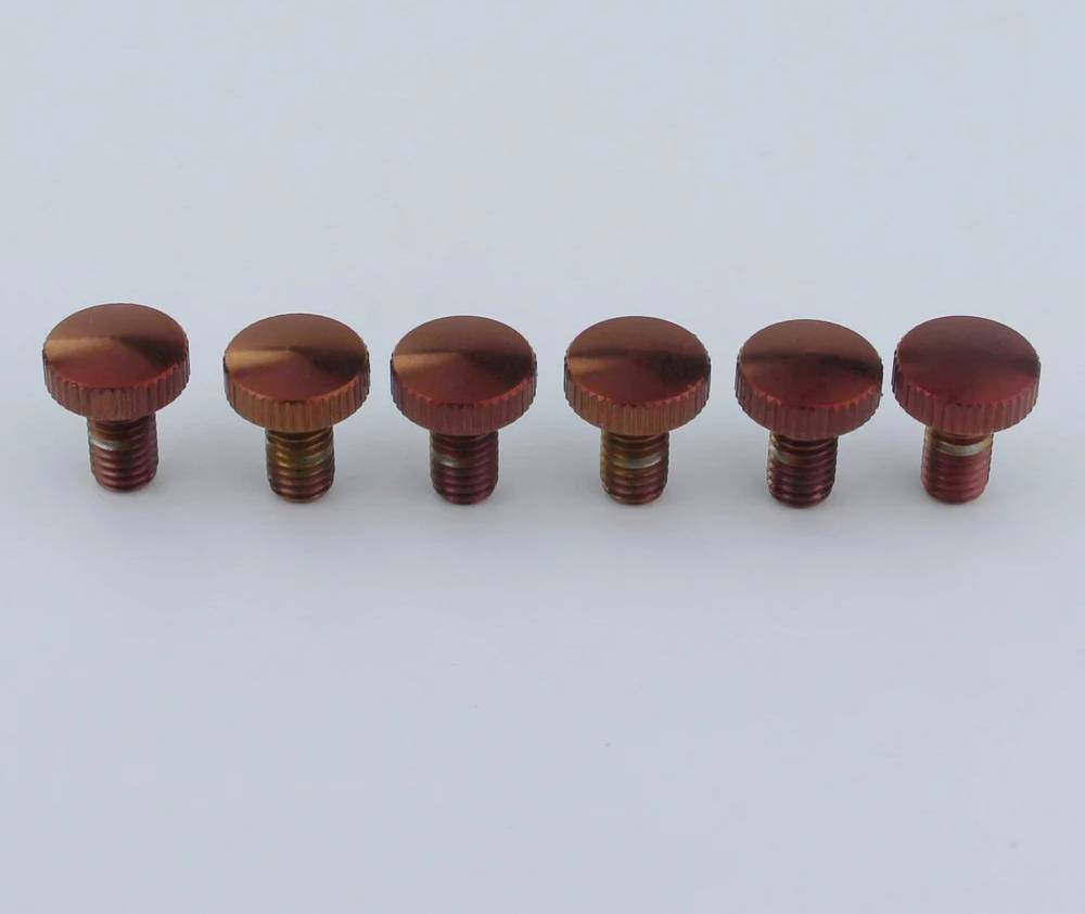 1 Set Titanium Guitar Nut Clamps, Fine Tuning Screws in Red For Floyd Rose