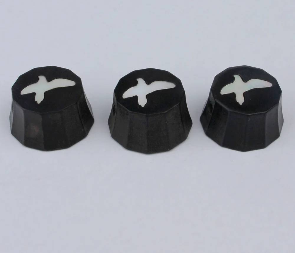 Guitar Red Sandalwood/Ebony Potentiometer Knob Surface Bird Top For PRS,Ibanez,Fender,Schecter,Peavey