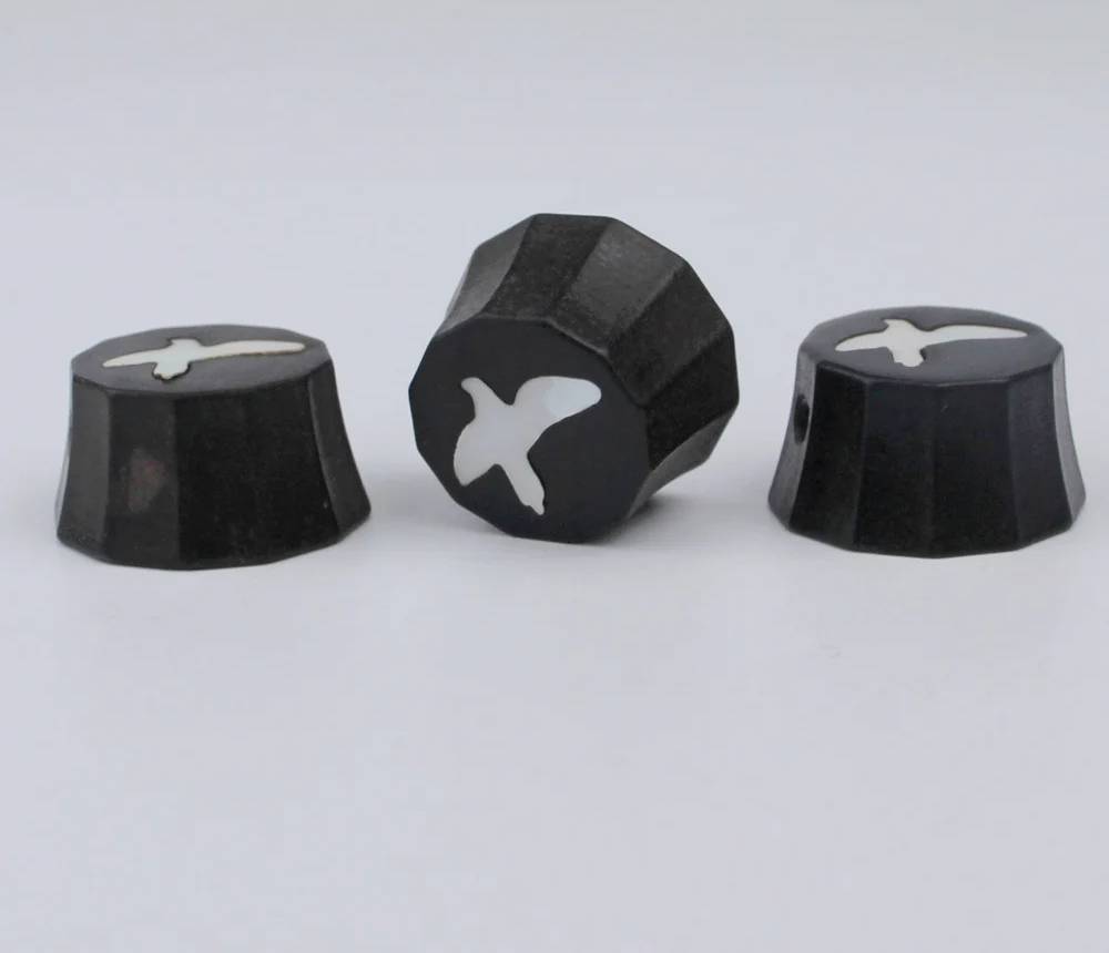 Guitar Red Sandalwood/Ebony Potentiometer Knob Surface Bird Top For PRS,Ibanez,Fender,Schecter,Peavey