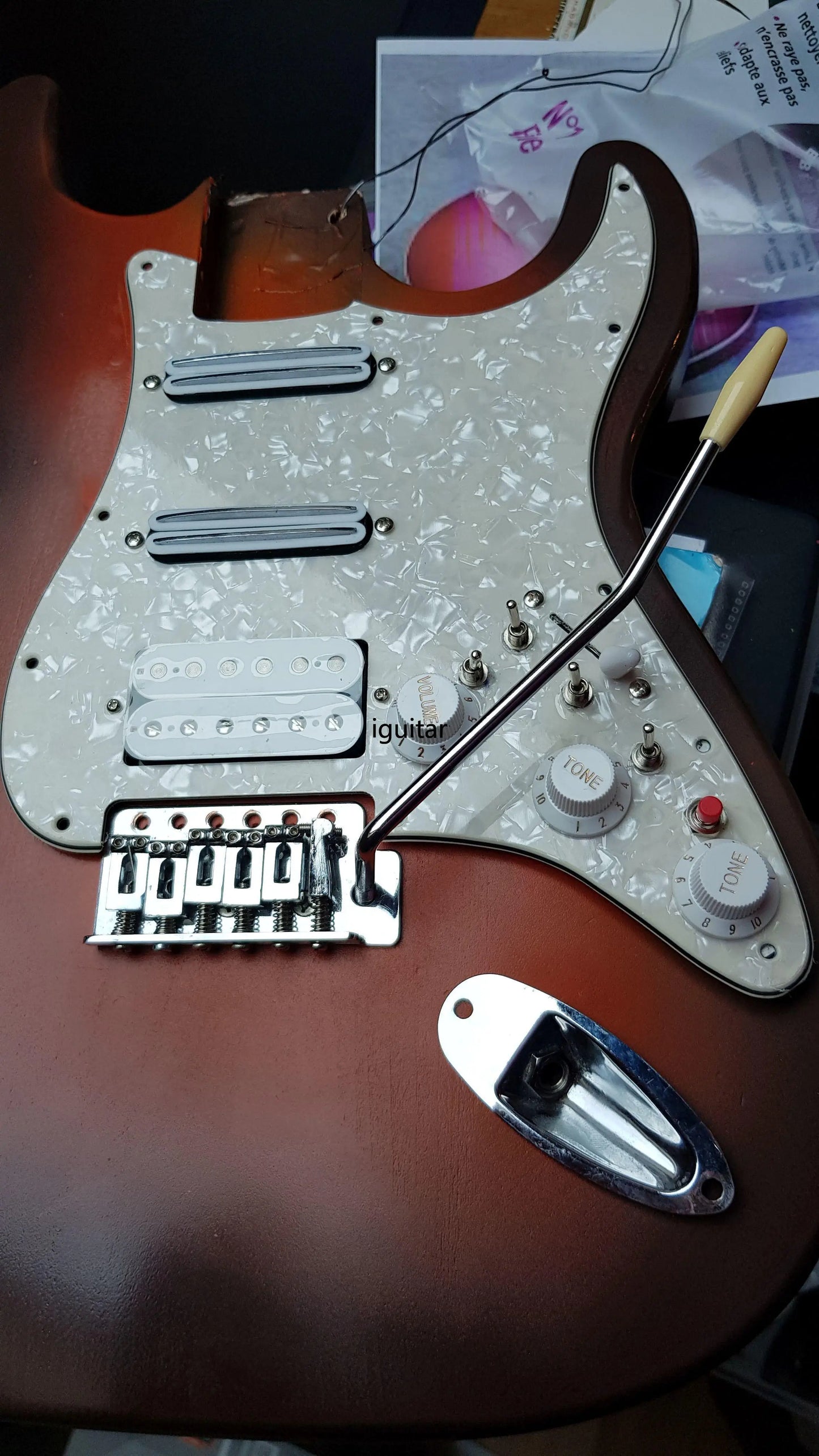 Rare Guitar Pickups Pickguard SSH White Dual Track Pickup Super Wiring Assembly Very powerful Features Multiple Function For Stratocaster Strat