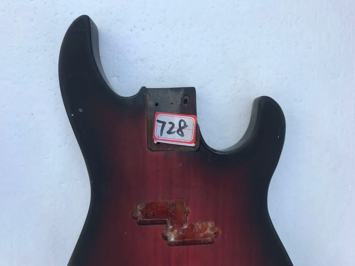 Red Burst Basswood Bass Guitar Body