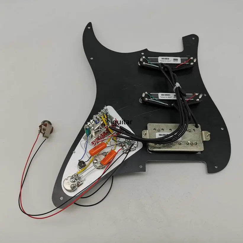 Rare Guitar Pickups Pickguard SSH White Dual Track Pickup Super Wiring Assembly Very powerful Features Multiple Function For Stratocaster Strat