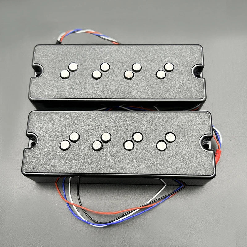 Alnico 5 Stacked 4 String Bass Guitar Soapbar Pickups Neck and Bridge Sets