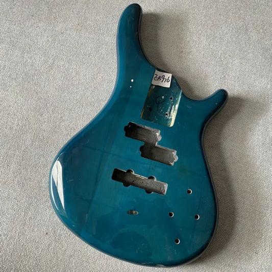 Glossy Blue Bass Guitar Basswood Body DIY Project