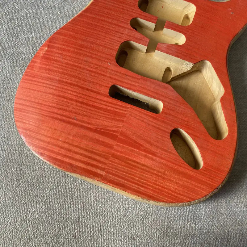 HSH Guitar Tiger Maple Top Red Body HSH For Fender Stratocaster Strat