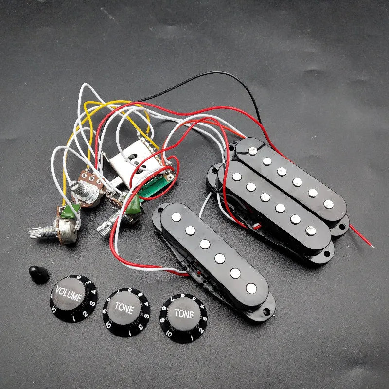 HSS/HH/HSH Guitar Humbucker, Single Coil Pickups, Wiring Harness, Knobs Set