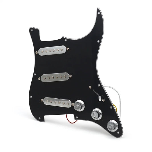 SSS Guitar Loaded Prewired Pickguard with Chrome Covers For Fender Stratocaster Strat