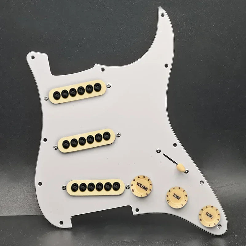 SSS Guitar Loaded Prewired Pickguard with Large Pole Pickups For Fender Stratocaster Strat