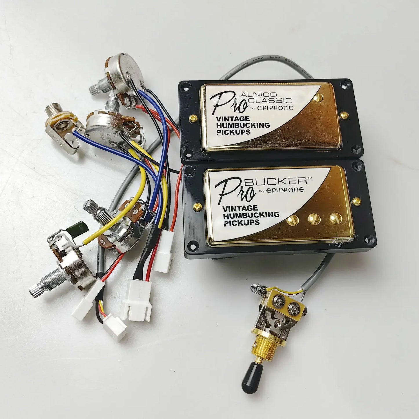 Epiphone Classic ProAlnico Humbuckers Pickups Set with Wiring Harness Kit For Les Paul LP SG ES