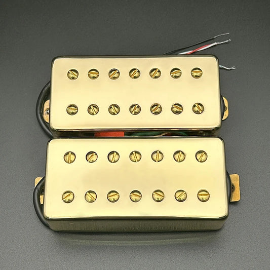 7 String Guitar Neck/Bridge Humbucker Pickups Set in Chrome/Gold/Black