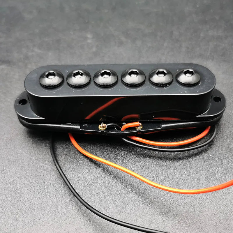 Black Large Pole Guitar Single Coil Pickups Set For Fender Stratocaster Strat