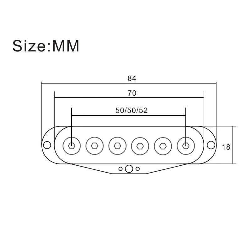 Black Large Pole Guitar Single Coil Pickups Set For Fender Stratocaster Strat