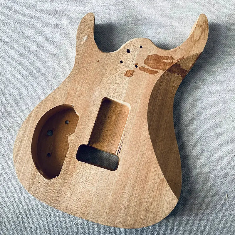 Okoume Wood HH Guitar Double Cutaway Body DIY Project