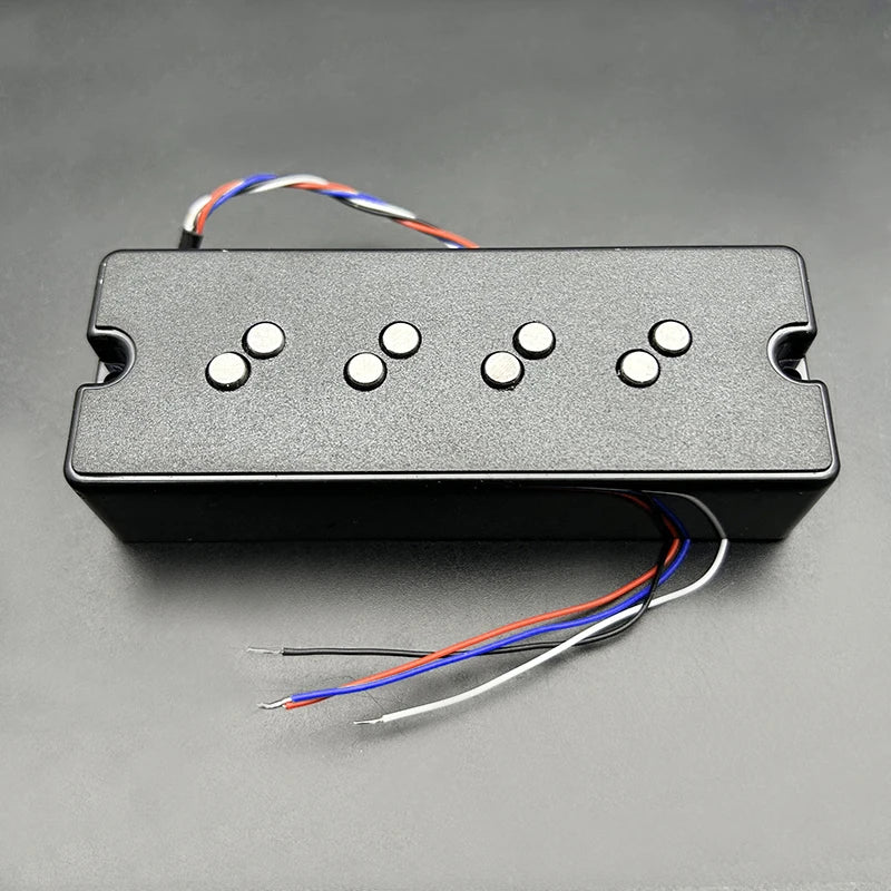 Alnico 5 Stacked 4 String Bass Guitar Soapbar Pickups Neck and Bridge Sets