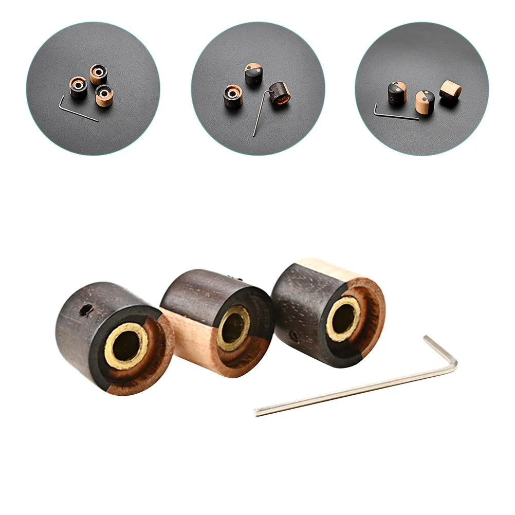 3pcs Wooden Guitar and Bass Control Knobs Set For Epiphone,Ibanez,Peavey,Schecter,Dean,Jackson,ESP LTD