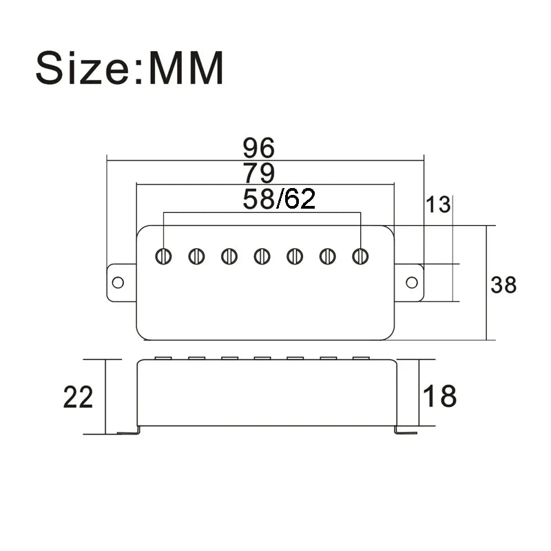 7 String Guitar Neck and Bridge Humbucker Pickups Set