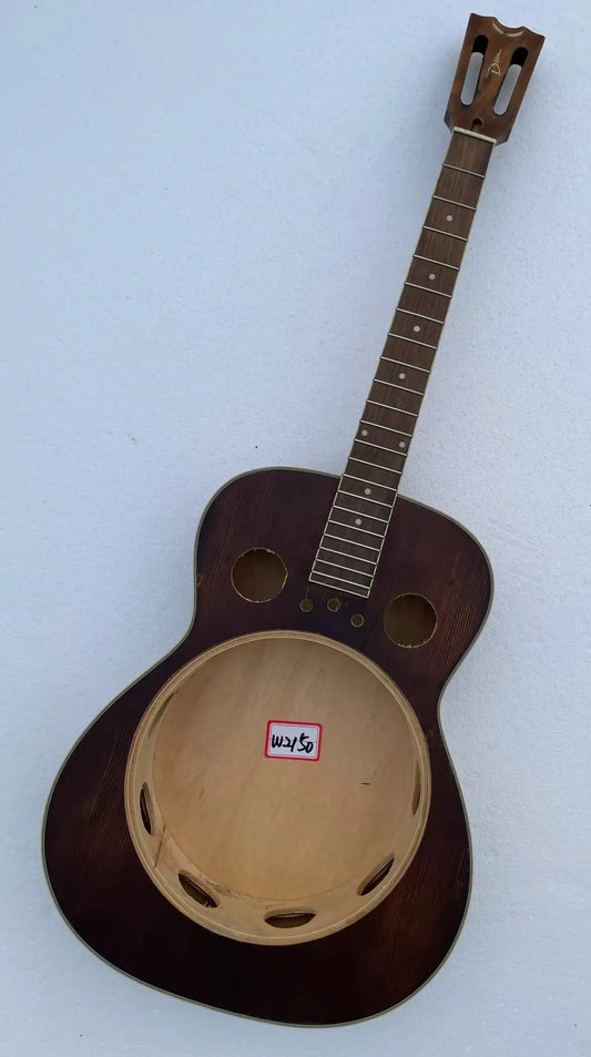 Black DIY Project Dobro Resonator Acoustic Guitar Body and Maple Neck