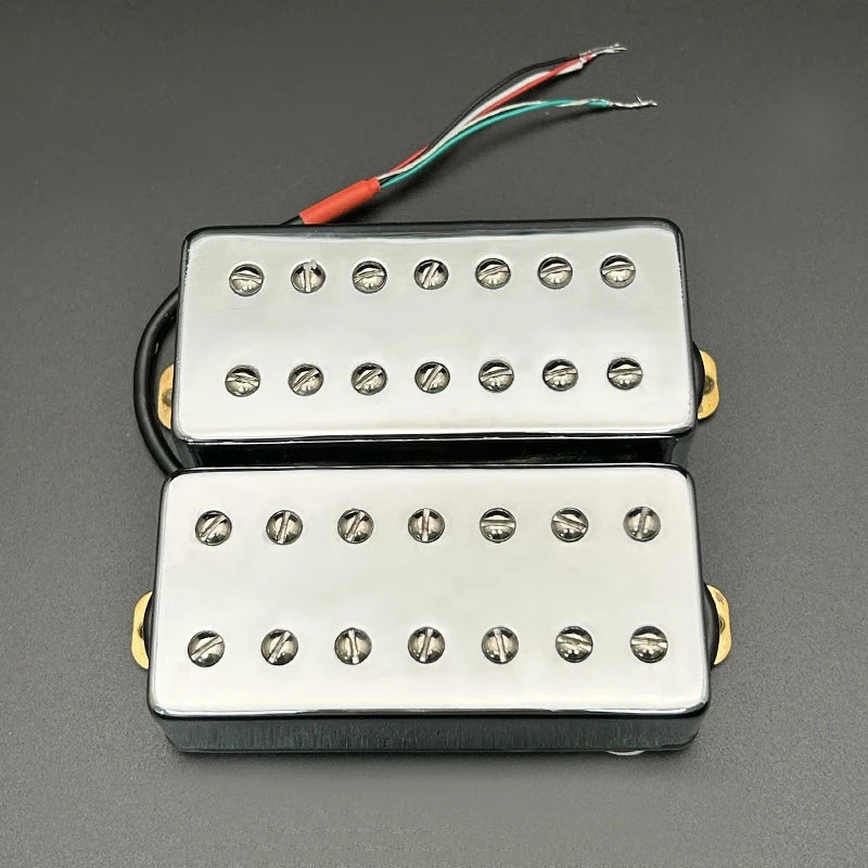 7 String Guitar Neck/Bridge Humbucker Pickups Set in Chrome/Gold/Black