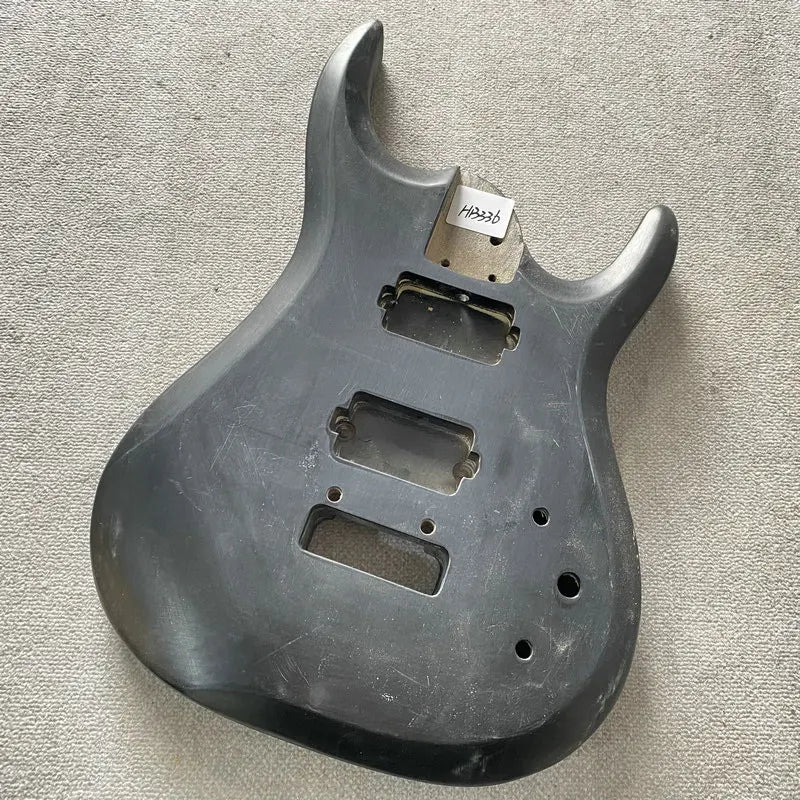 HH Black Basswood Double Cutaway Guitar Body DIY Project