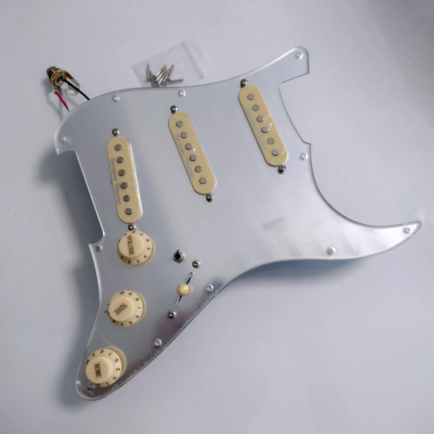 SSS Prewired Loaded  ST Guitar Pickguard SD Pickups Copper Shaft Pots Multi Switch For Stratocaster Strat