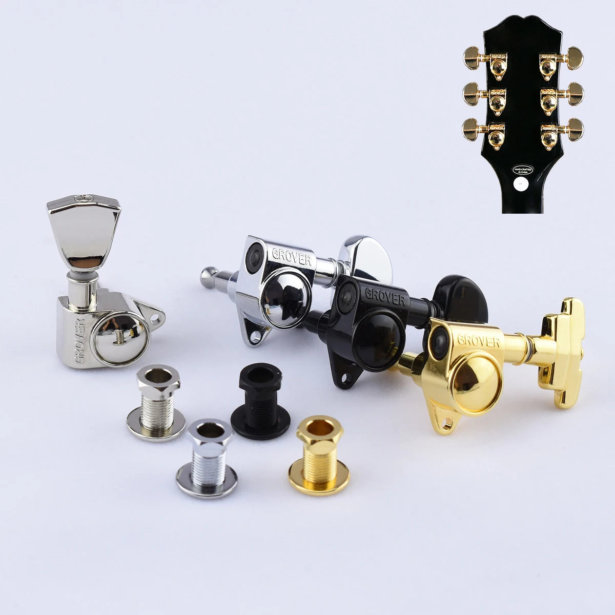 Grover 3R+3L Guitar Machine Heads Tuners Tuning Pegs  1:18