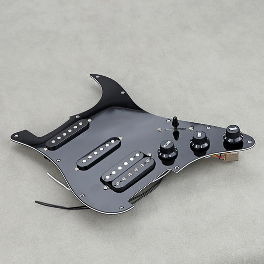 SSH Black Guitar Loaded Prewired Pickguard For Fender Stratocaster Strat