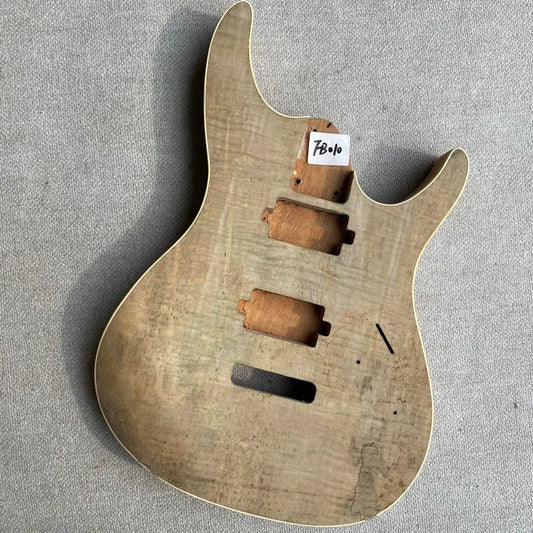 Mahogany Wood Guitar Body with Quilted Maple Top