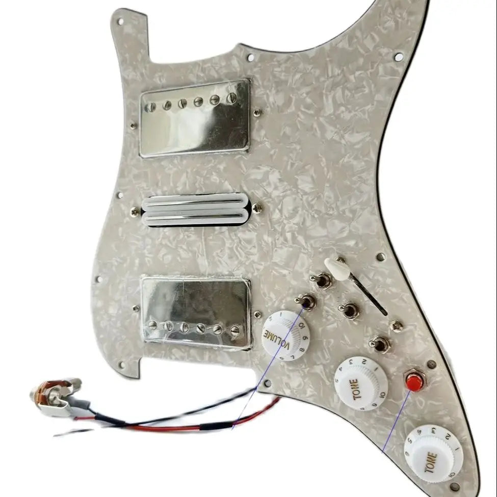 Upgraded Rare Guitar Pickguard Pickups HSH humbucker Pickups Guitar Wiring Harness Single Cut Pots For Stratocaster Strat