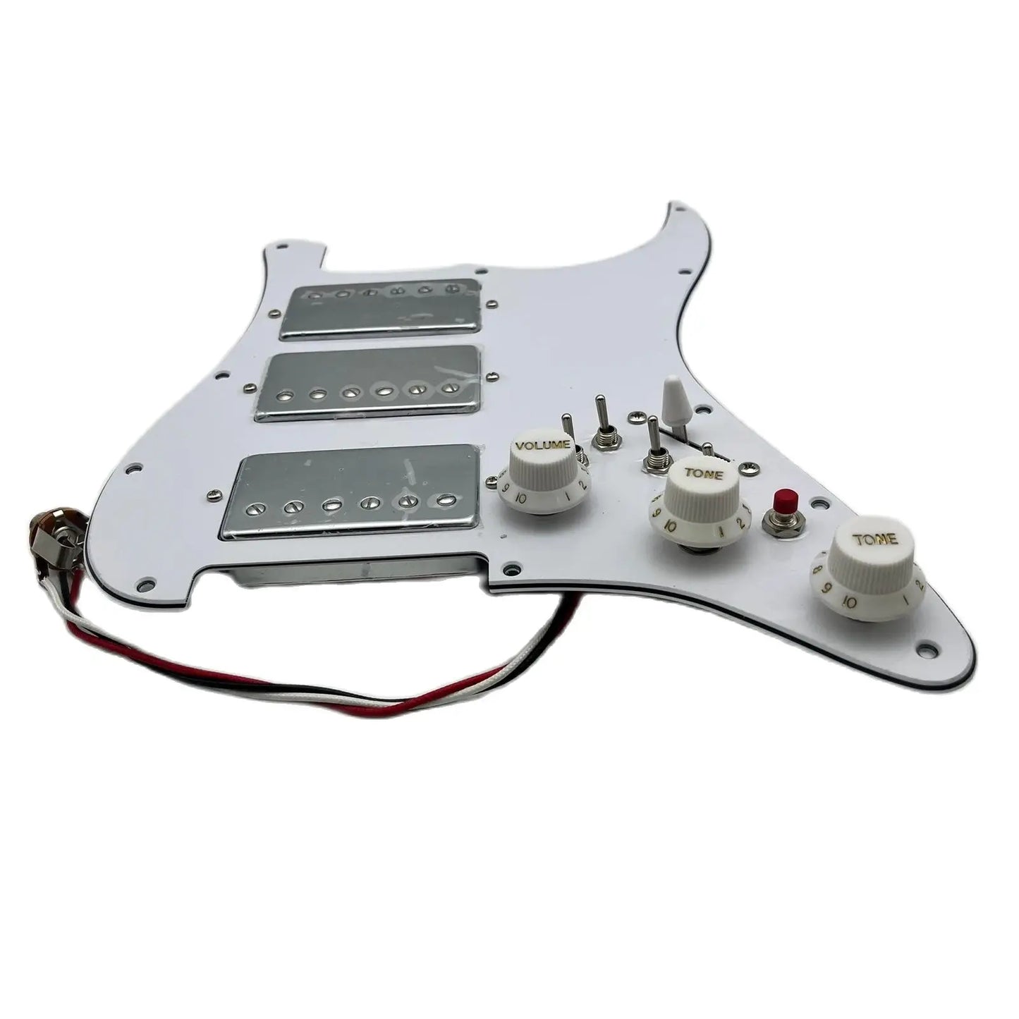 Upgrad Prewired HHH Guitar Pickguard with Humbucker Alnico V Pickups Coil Split Switch Set For Stratocaster Strat