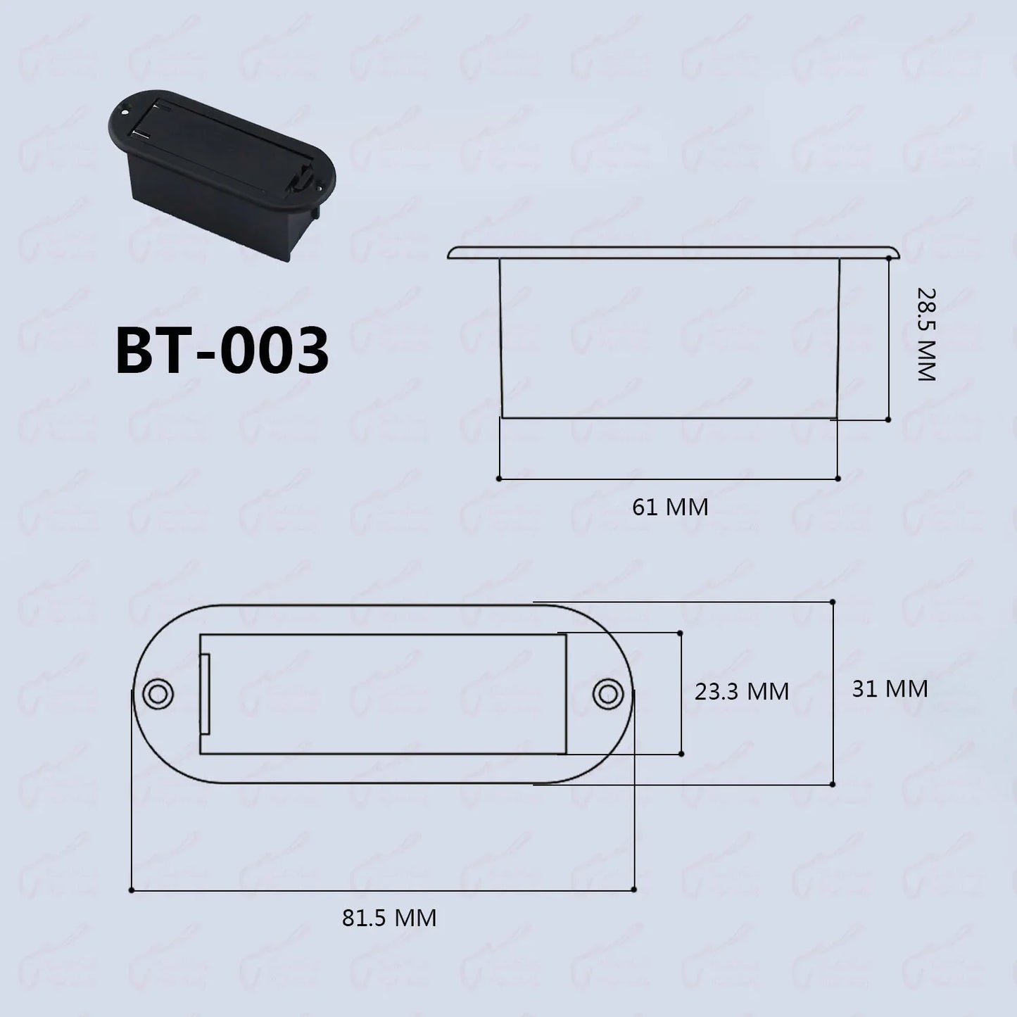 9V Bass Guitar Battery Cover Box For Peavey,Jackson,Dean,Fender,Ibanez,Washburn