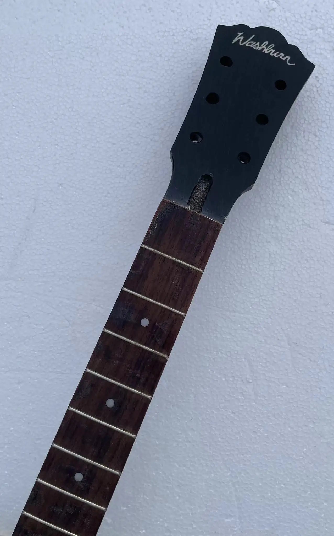 Black Washbun Guitar Body, Maple Neck, Rosewood Fingerboard