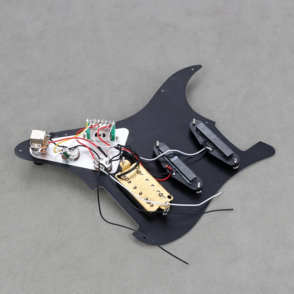 SSH Black Guitar Loaded Prewired Pickguard For Fender Stratocaster Strat