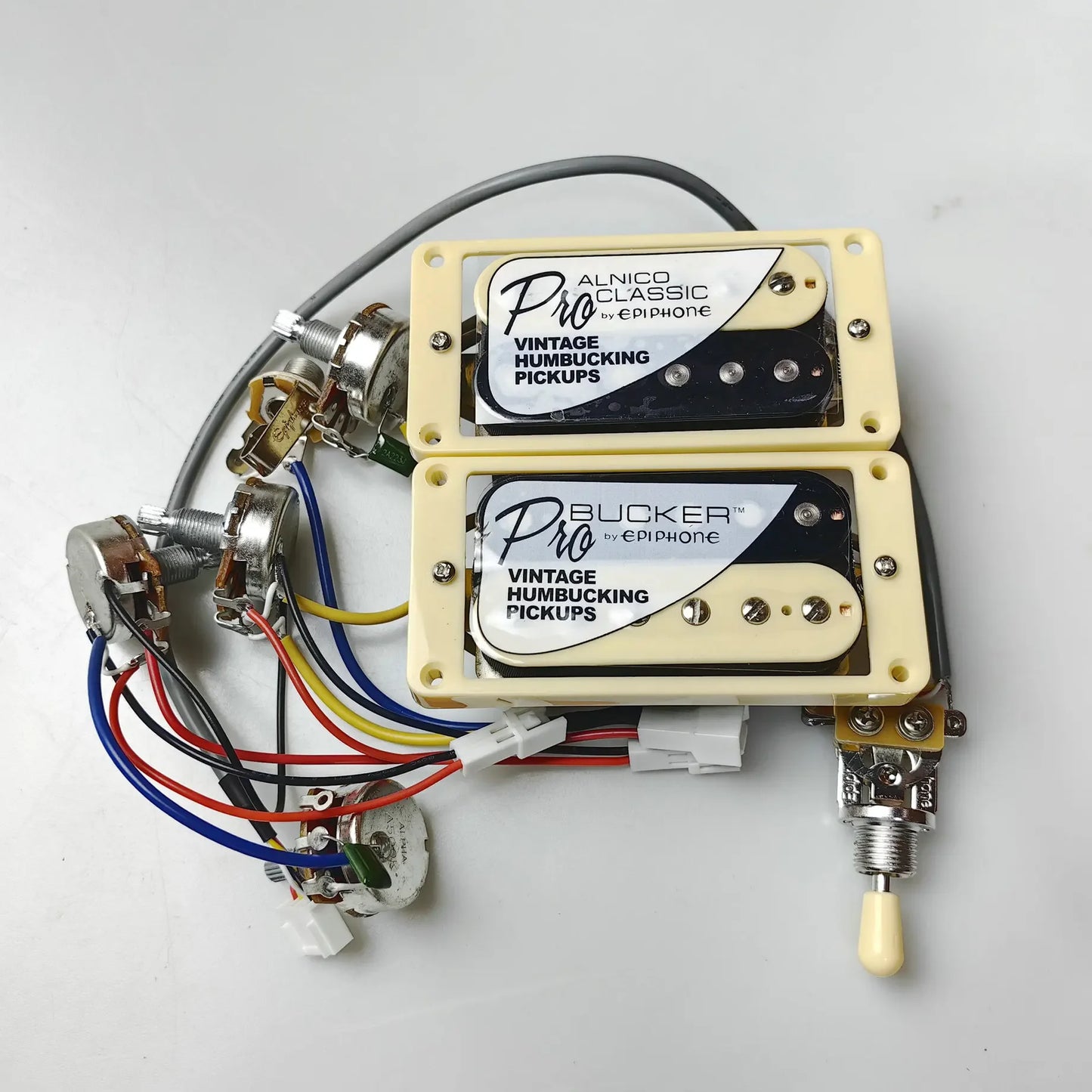 Epiphone Classic ProAlnico Humbuckers Pickups Set with Wiring Harness Kit For Les Paul LP SG ES