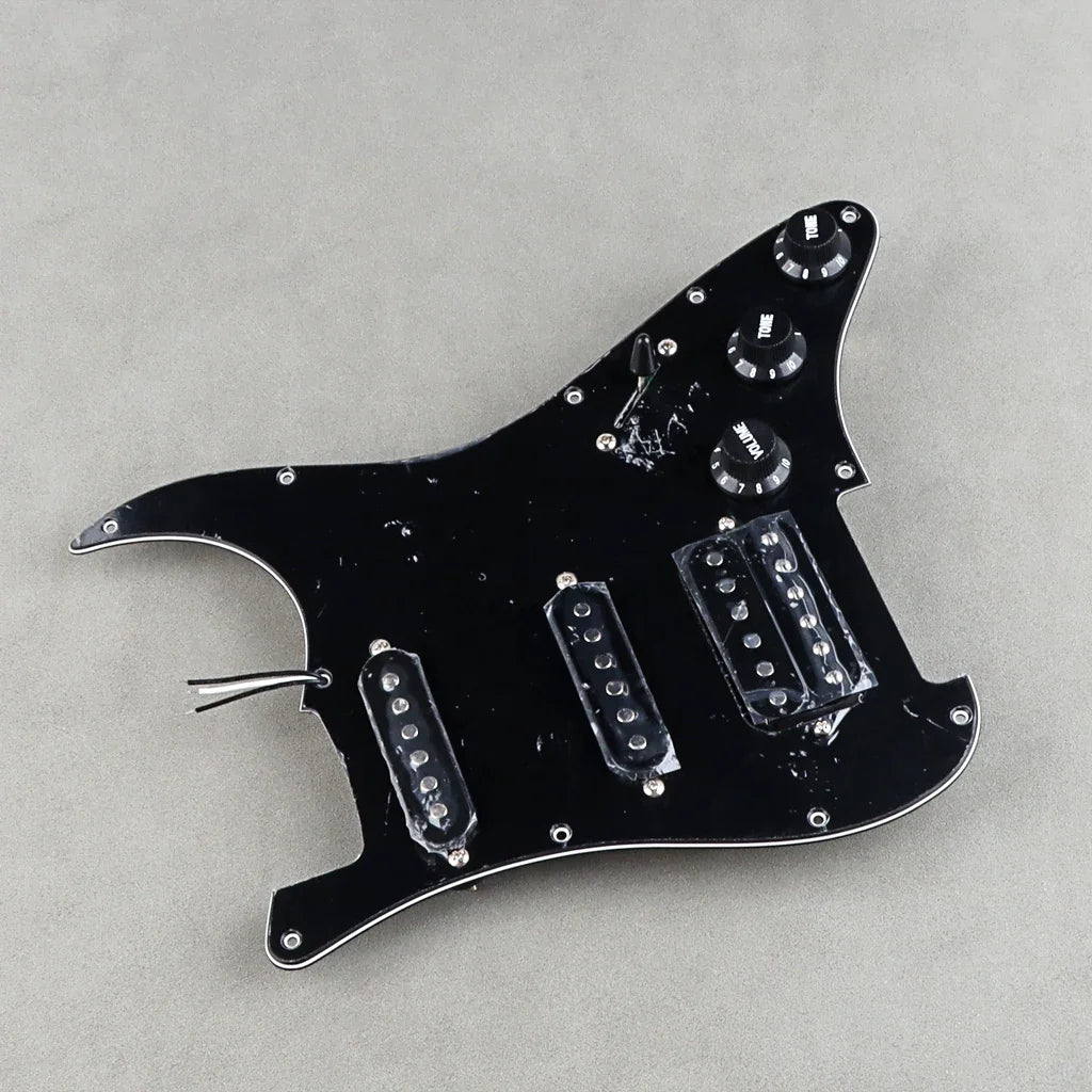 SSH Black Guitar Loaded Prewired Pickguard For Fender Stratocaster Strat