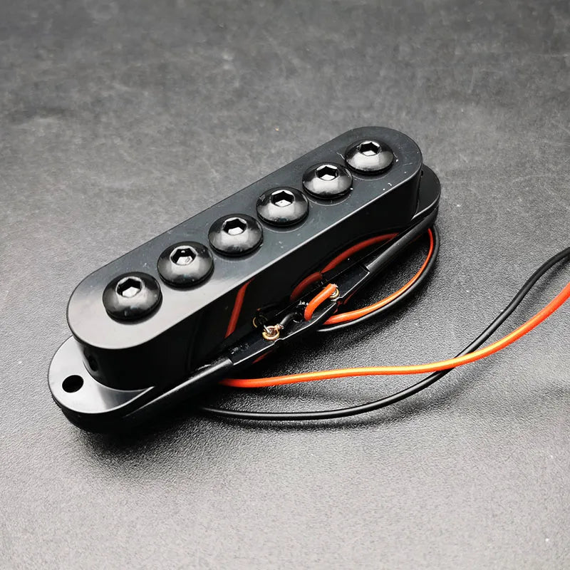 Black Large Pole Guitar Single Coil Pickups Set For Fender Stratocaster Strat