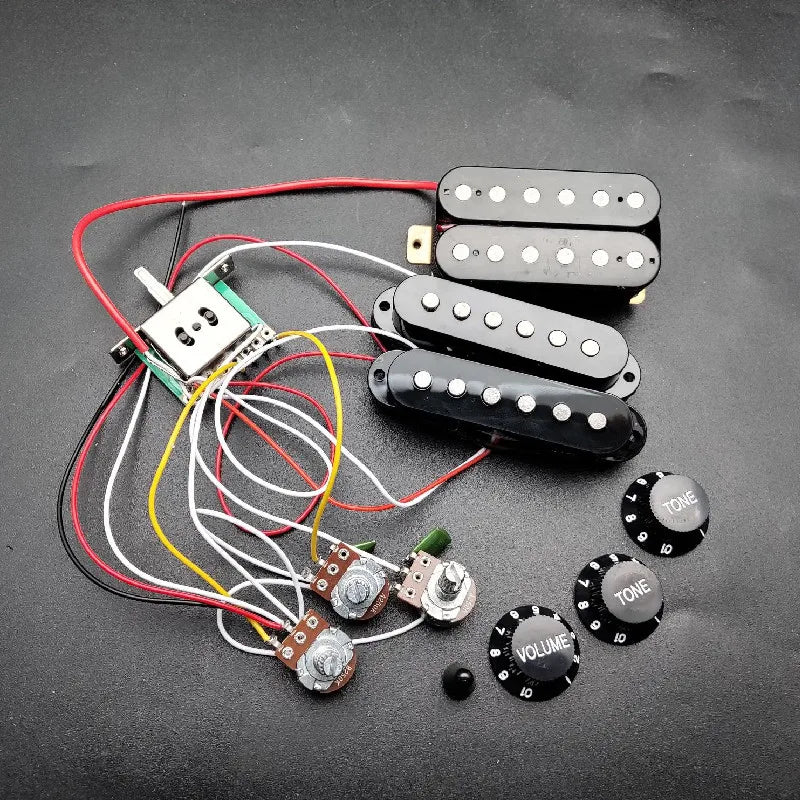 HSS/HH/HSH Guitar Humbucker, Single Coil Pickups, Wiring Harness, Knobs Set