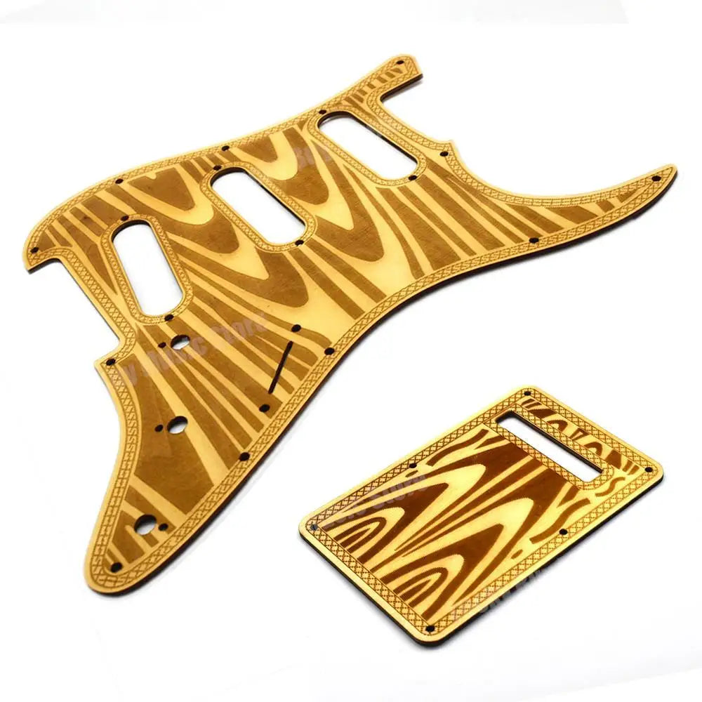 1 Set Guitar Basswood Pickguard with Back Plate For Fender Stratocaster Strat