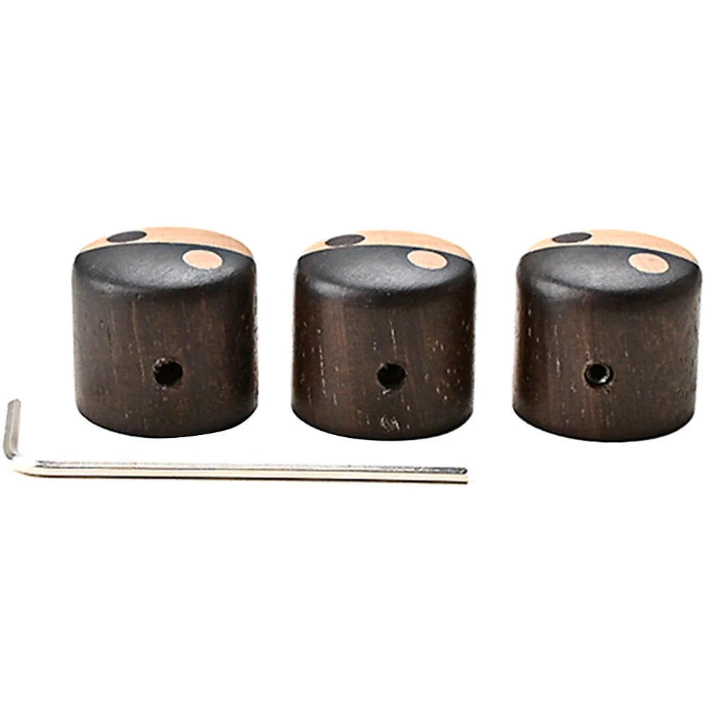 3pcs Wooden Guitar and Bass Control Knobs Set For Epiphone,Ibanez,Peavey,Schecter,Dean,Jackson,ESP LTD