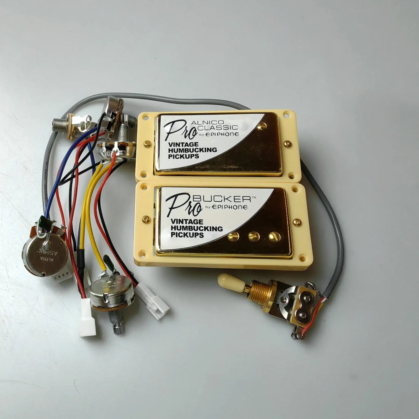 Epiphone Classic ProAlnico Humbuckers Pickups Set with Wiring Harness Kit For Les Paul LP SG ES