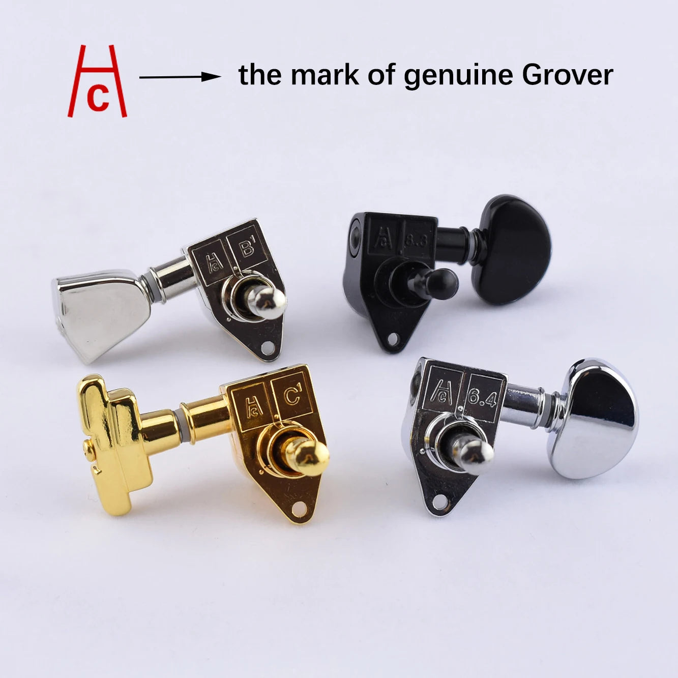 Grover 3R+3L Guitar Machine Heads Tuners Tuning Pegs  1:18