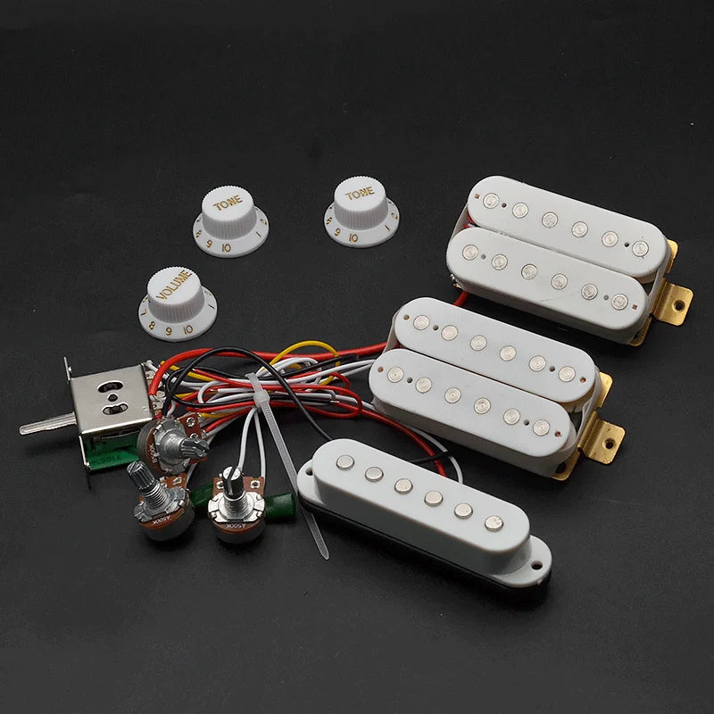 HSS/HH/HSH Guitar Humbucker, Single Coil Pickups, Wiring Harness, Knobs Set