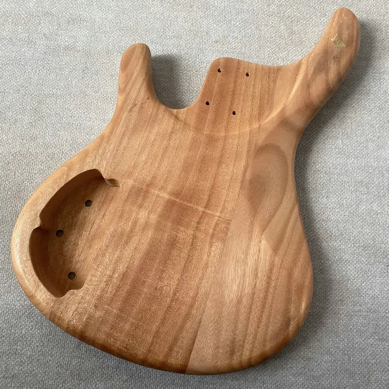 Unfinished Mahogany Wood Bass Guitar Body DIY Project