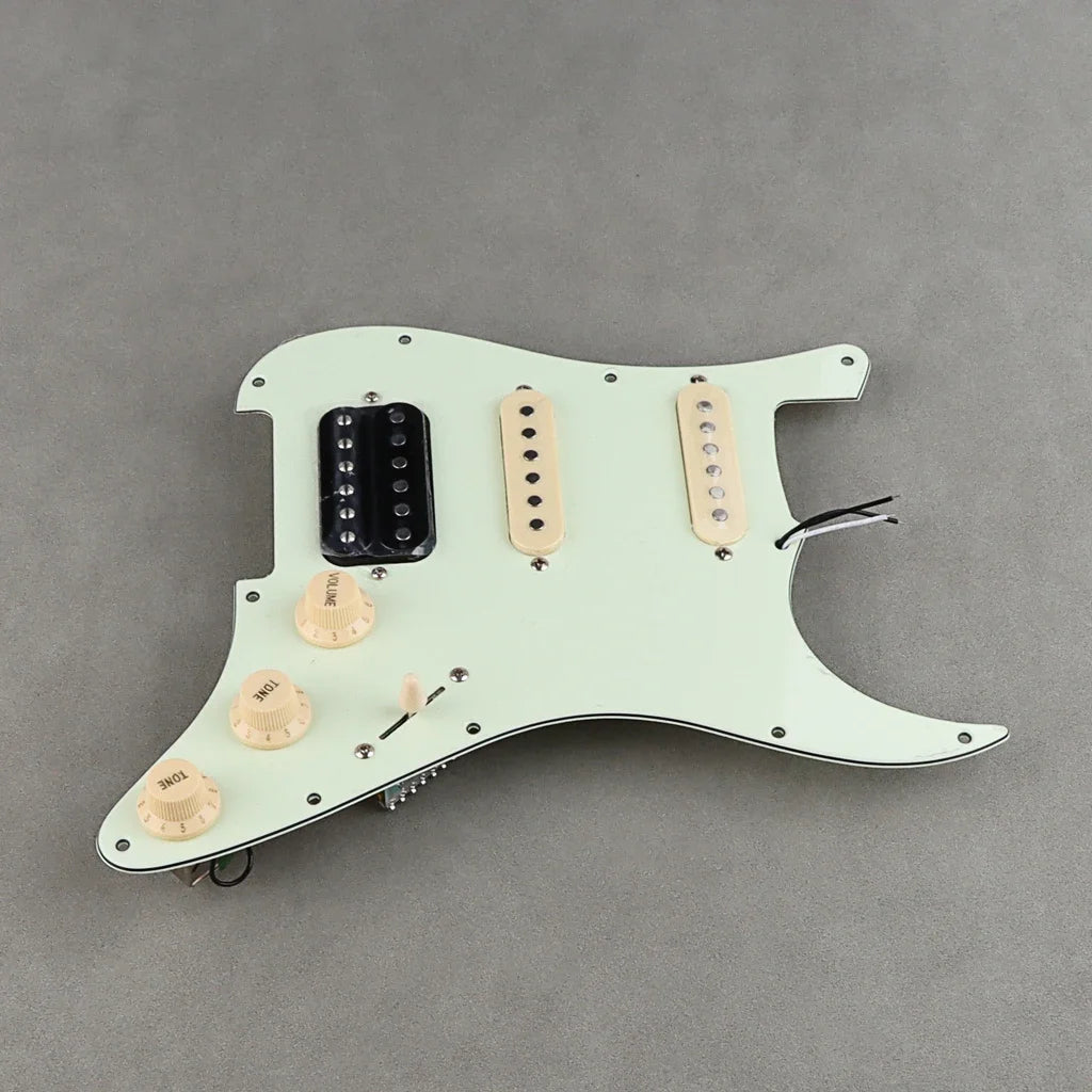 Mint Green SSH Guitar Prewired Loaded Pickguard For Fender Stratocaster Strat