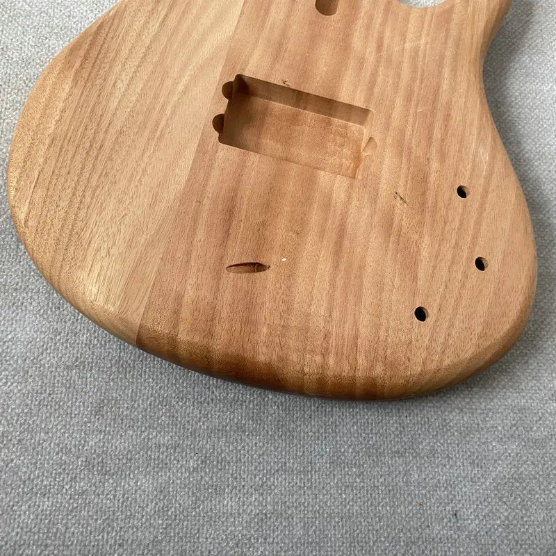 Unfinished Mahogany Wood Bass Guitar Body DIY Project