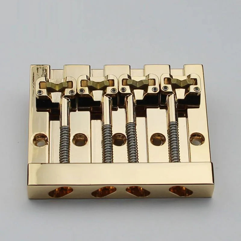 Gold 4 String Bass Guitar Bridge