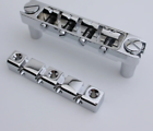 Chrome 4 String Tune O Matic Bass Guitar Bridge and Tailpiece