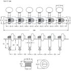 12-string Acoustic Guitar Tuning Pegs Tuners Key 6L 6R Round Machine Heads/Parts